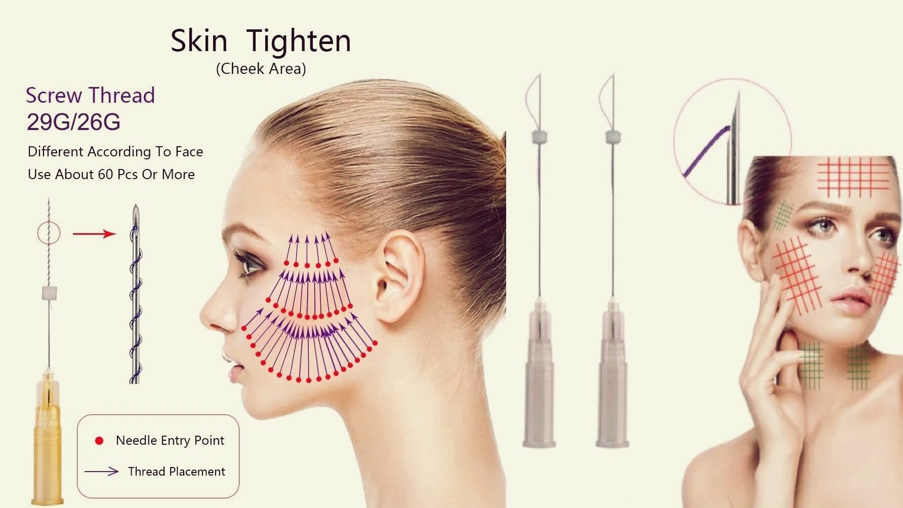 콜라겐 생성을 유도하는 울트라V 모노실 및 시술 디자인 이미지